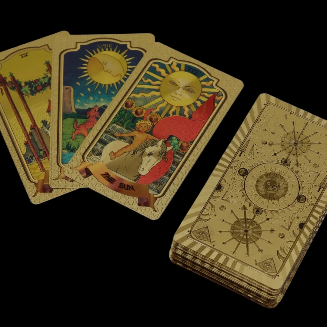 Gold Foil Tarot Card Deck